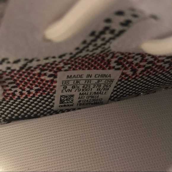NEW DS Adidas Yeezy Boost 350 V2 “Zebra”, sz 9 - Picture 6 of 7